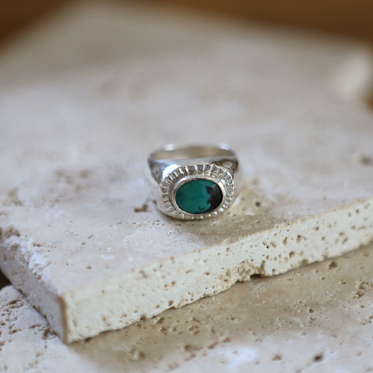 Turquoise Carve Ring